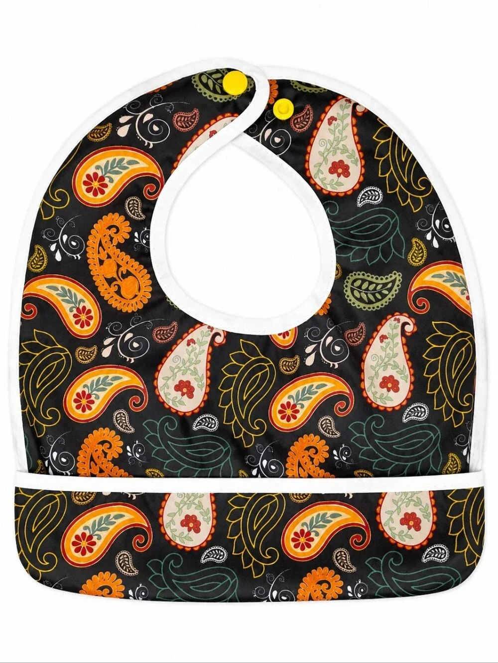 Paisely Print Baby Flip Bib